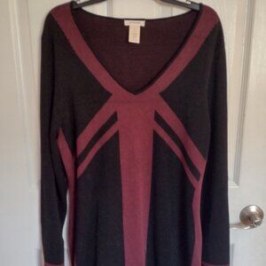 Maxi red and Black Evening dress